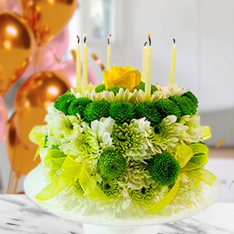 tiger lily cake Birthday Cake Bouquet of Roses, Carnations and Mums