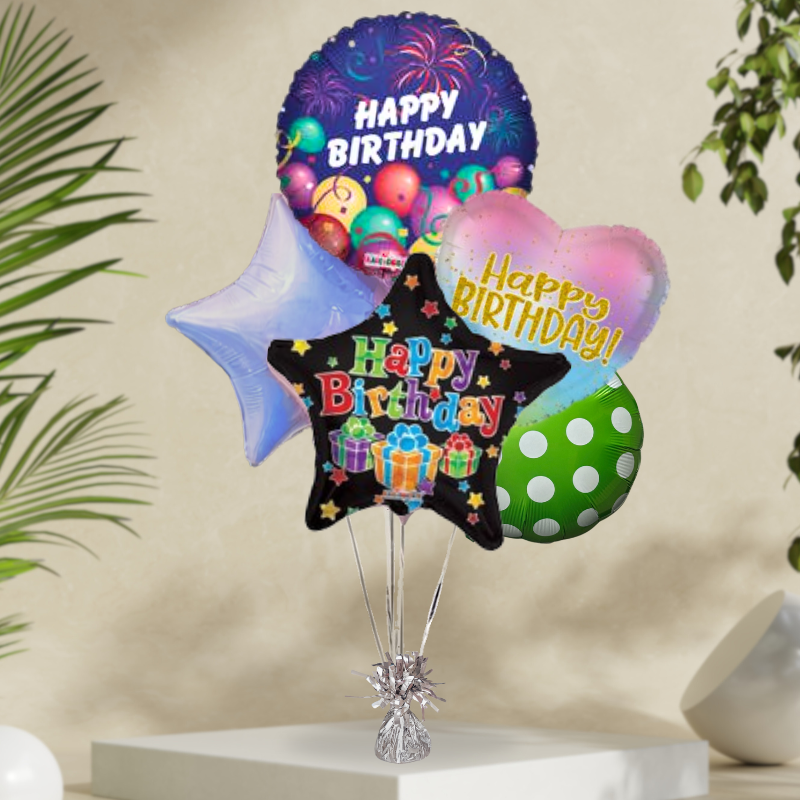 5-Balloon Bouquet (choose the occasion)