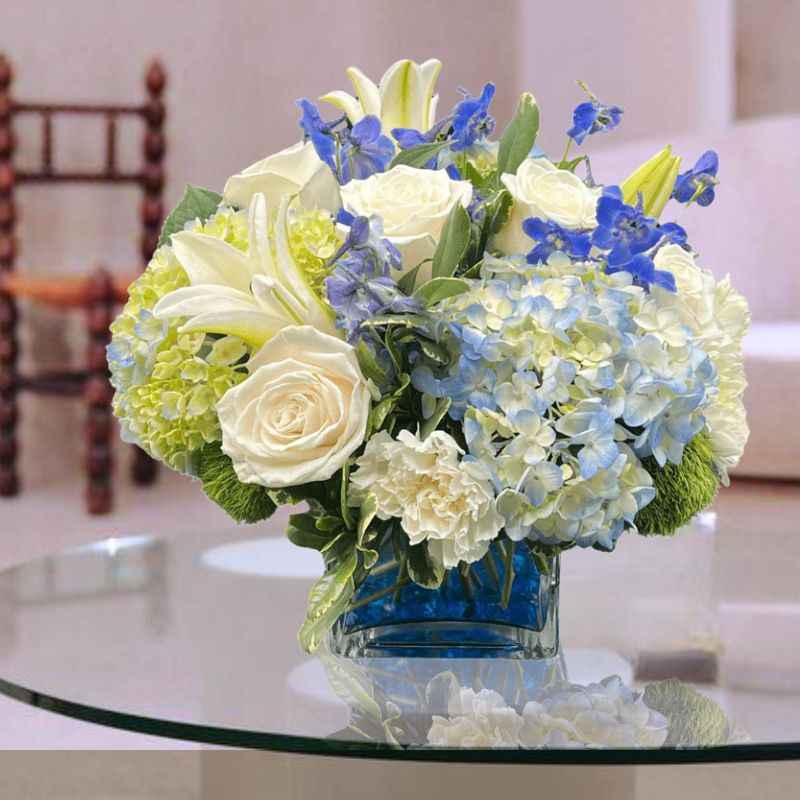 blue tiger lily bouquet Thinking of you
