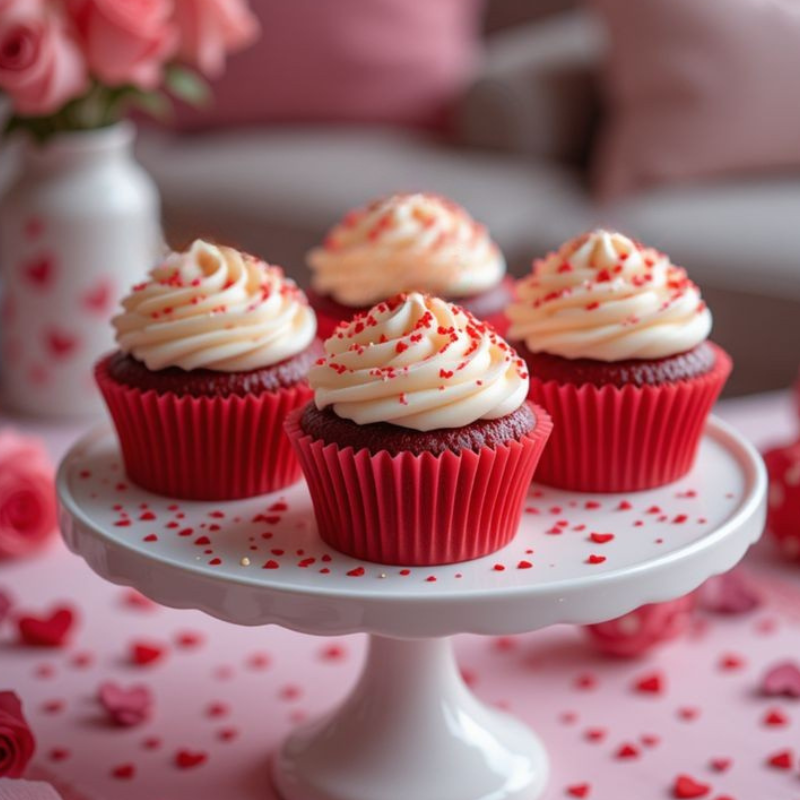 5 Pack Red Velvet &amp; Vanilla Cupcakes