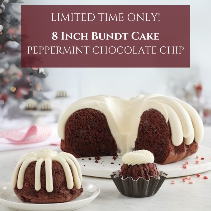 Peppermint Chocolate Chip Bundt Cake