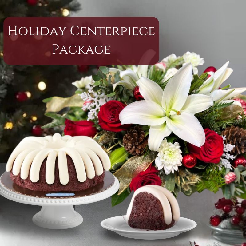 Holiday Centerpiece &amp; Bundt Cake Gift Package