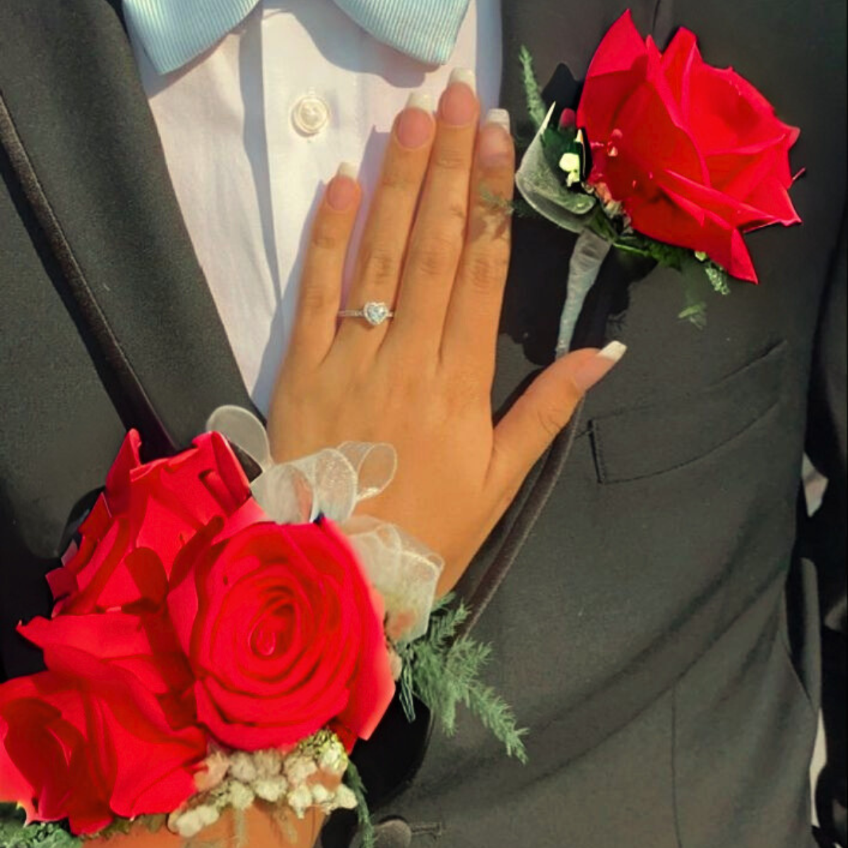 Bridal Corsage and Boutonniere Set