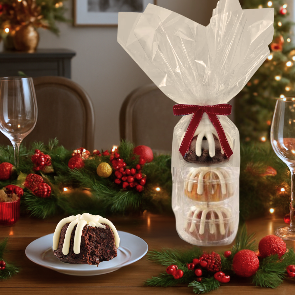 3 Mini-Bundt Cake Tower