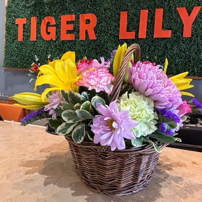 tiger lily gifts Fresh Flower Basket