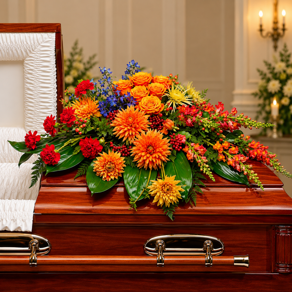Graceful Garden Casket Spray