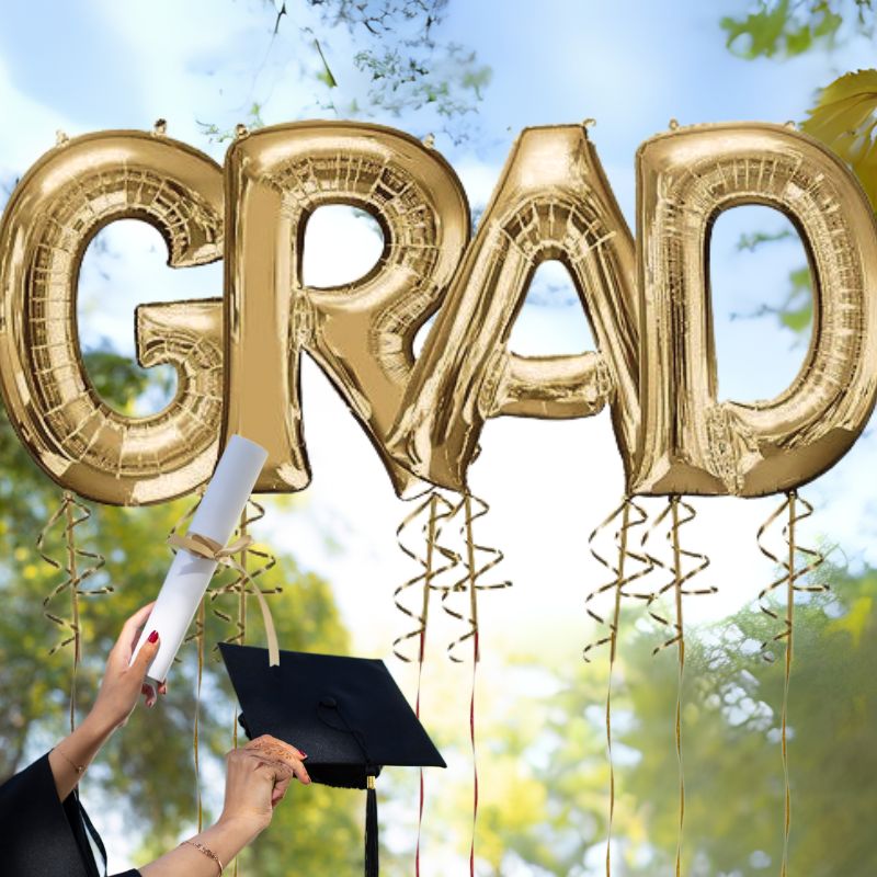 &quot;GRAD&quot; Jumbo Number Balloons-HALF PRICE $9.95 each (reg $21 each)