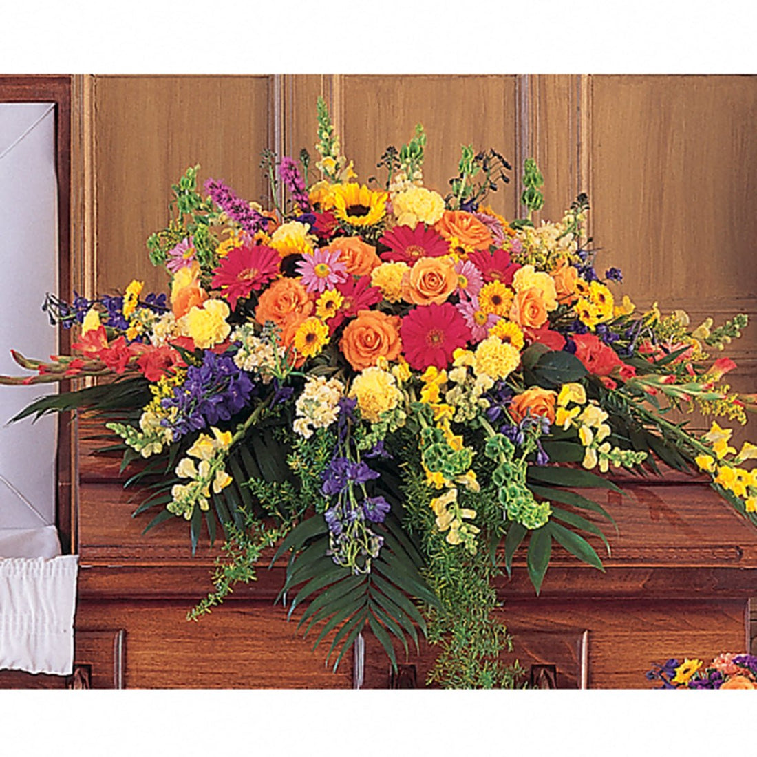 Celebration of Life Casket Spray - Tiger Lily Floral