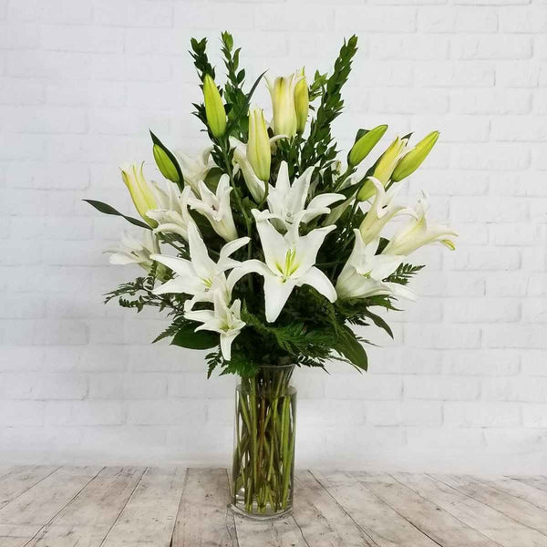 lily2845様　リクエスト　ネイビー&ホワイト Classic White Lilies
