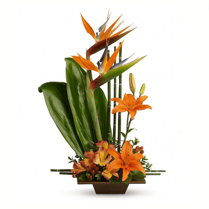 Exotic Birds of Paradise - Tiger Lily Floral