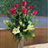 Half Dozen Roses with Lilies - Tiger Lily Floral