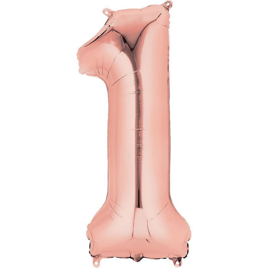 Jumbo Rose Gold Number Balloon - Tiger Lily Floral