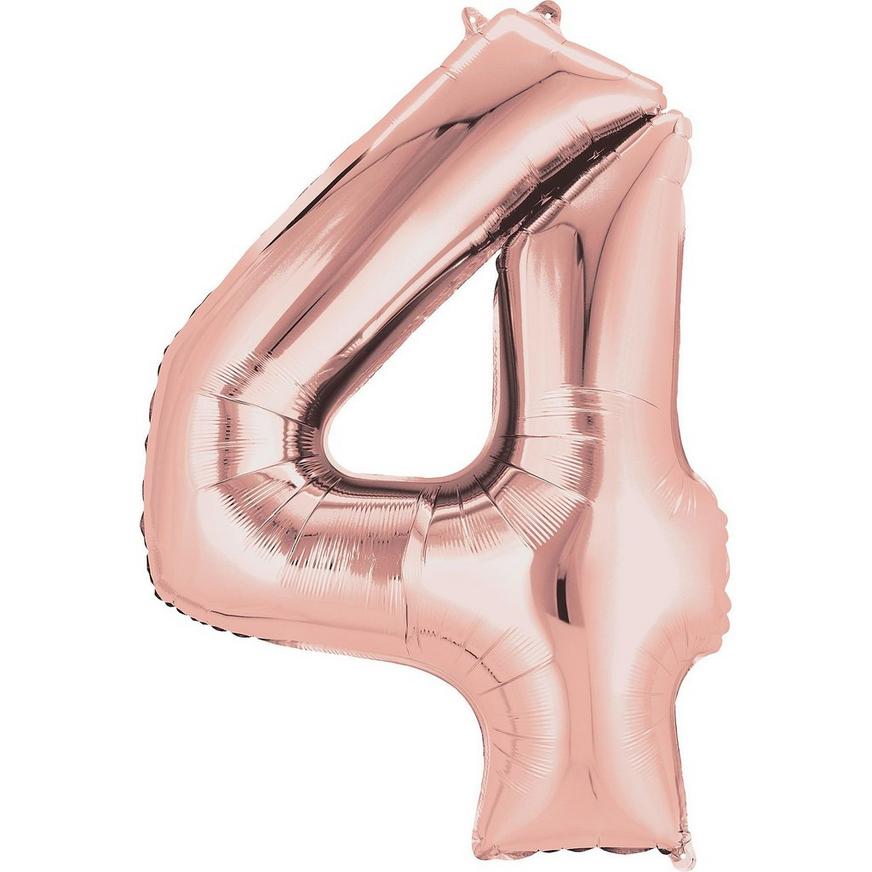 Jumbo Rose Gold Number Balloon - Tiger Lily Floral