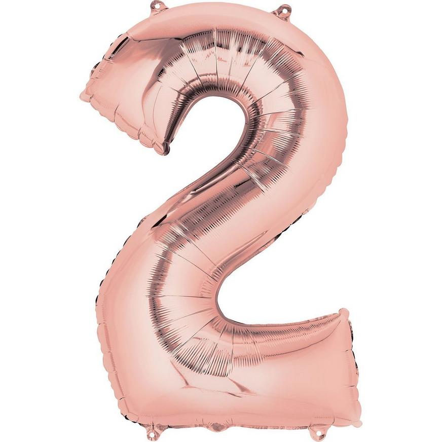 Jumbo Rose Gold Number Balloon - Tiger Lily Floral