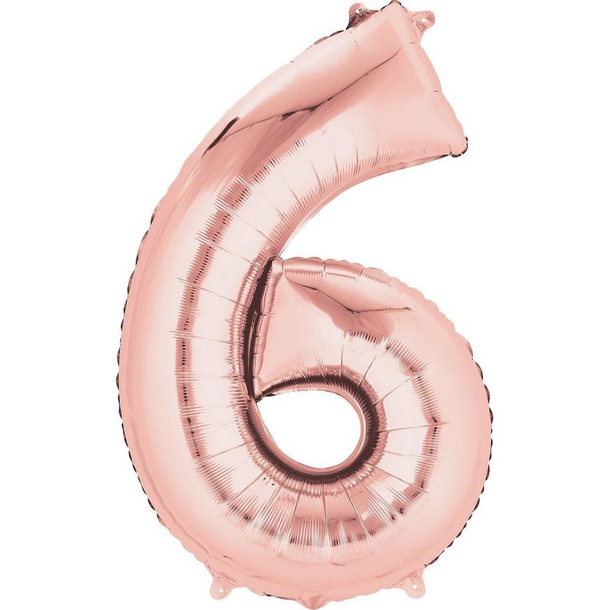 Jumbo Rose Gold Number Balloon - Tiger Lily Floral