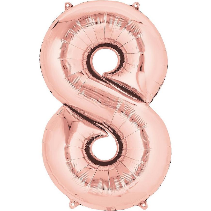 Jumbo Rose Gold Number Balloon - Tiger Lily Floral