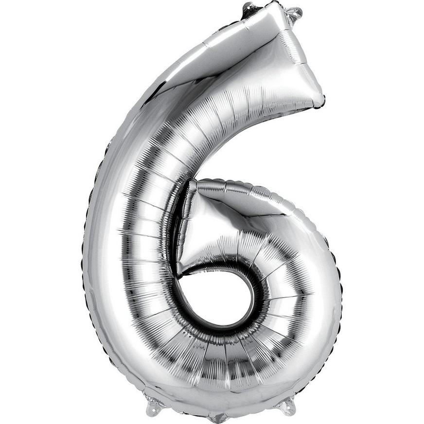 Jumbo Silver Number Balloon - Tiger Lily Floral