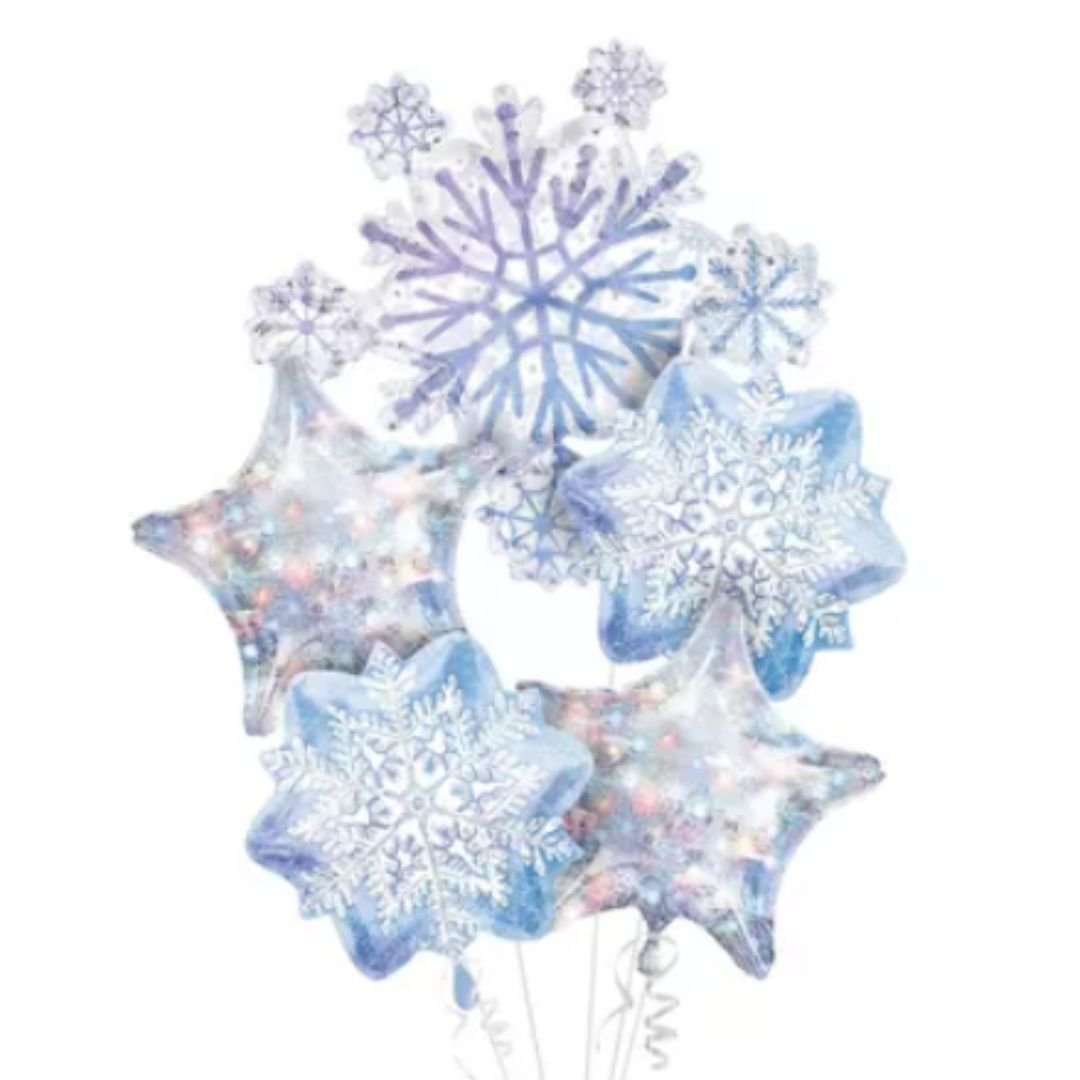 Snowflake Balloon Bouquet - Tiger Lily Floral