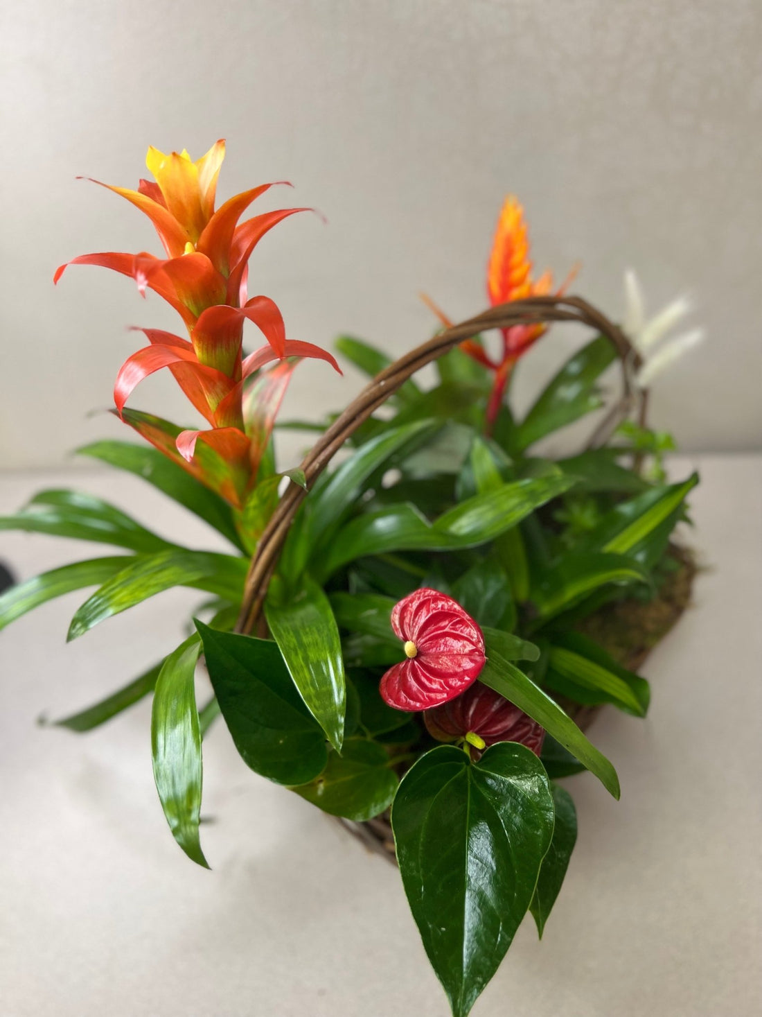 Tropical Planter Basket - Tiger Lily Floral