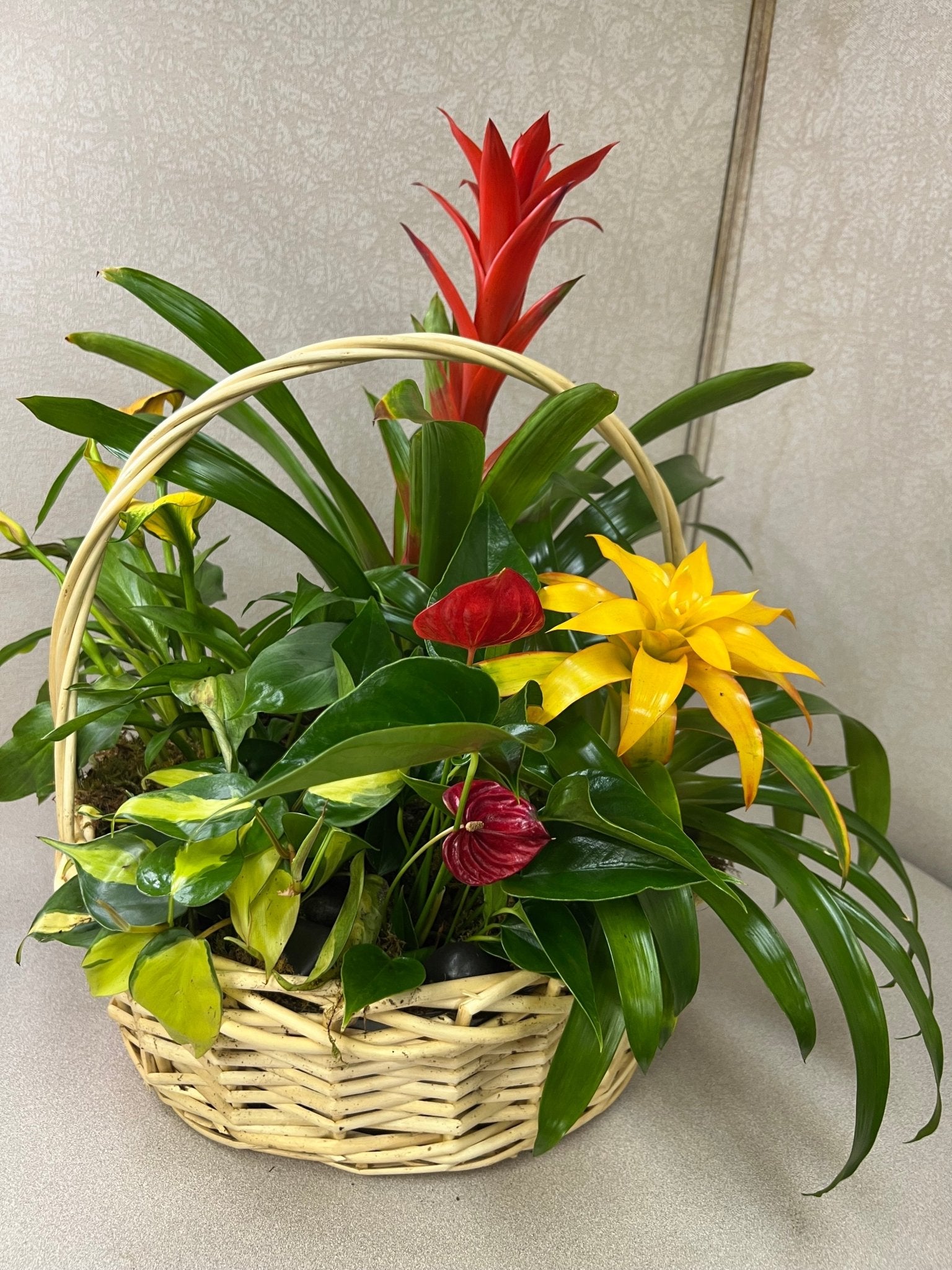 Tropical Planter Basket - Tiger Lily Floral