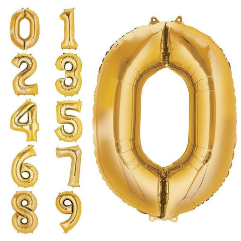 Jumbo Gold Number Balloon