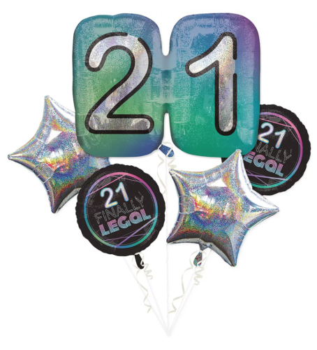 Finally 21 Birthday Balloon Bouquet