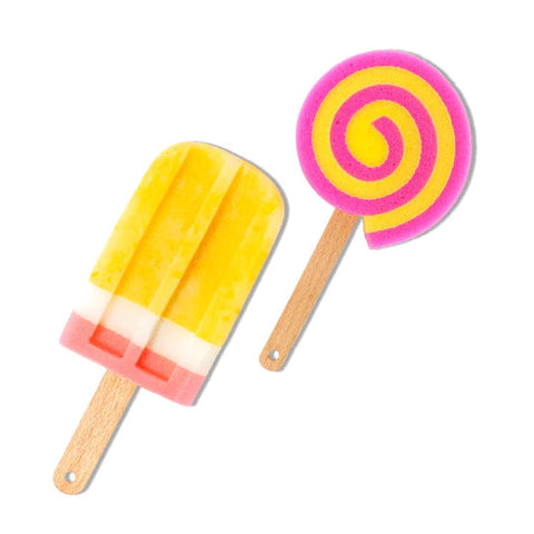 Lollipop & Ice Cream Exfoliating Sponges