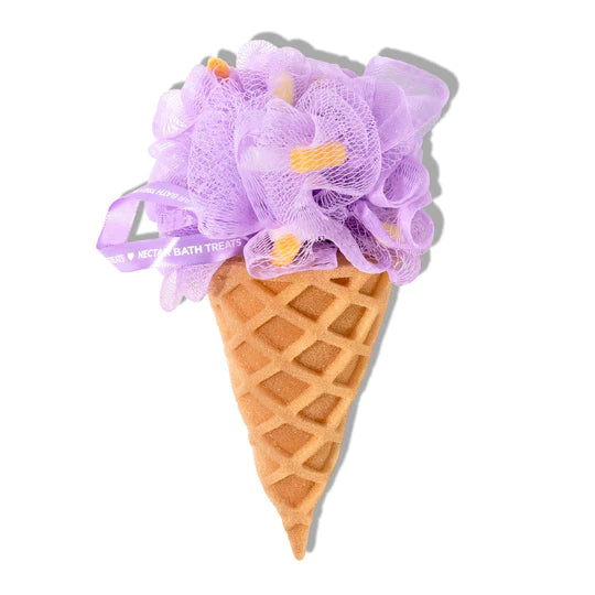 Large Purple Ice Cream Cone Exfoliating Sponge